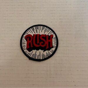 Rush Patch Round Black Red White Original Vintage No Reproduction